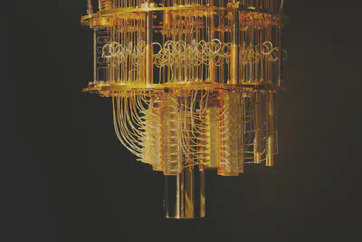 Photography of a quantum computer. Credits: IBM.